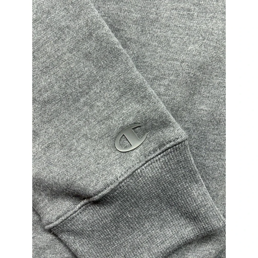 Champion Men’s Hoodie Large Charcoal Gray Pullover Sweatshirt Logo